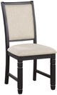 Mazin Furniture Asher Beige/Black Dining Room Side Chair-0