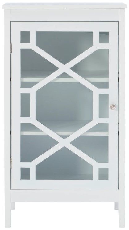 Linon Fetti White Accent Cabinet-3
