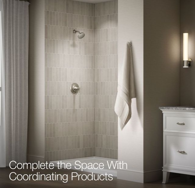 KOHLER® Buckley™ Rite-Temp® Vibrant Brushed Nickel Shower Trim Kit with Push-Button Diverter-4