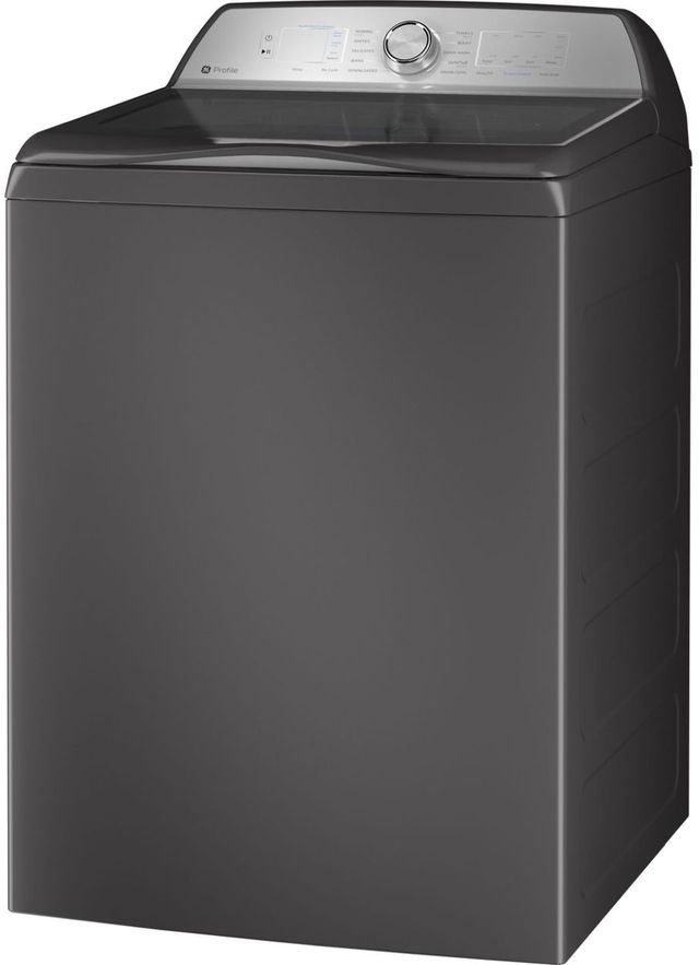 GE Profile™ Diamond Gray Top Load Washer & Gas Dryer Laundry Pair-4