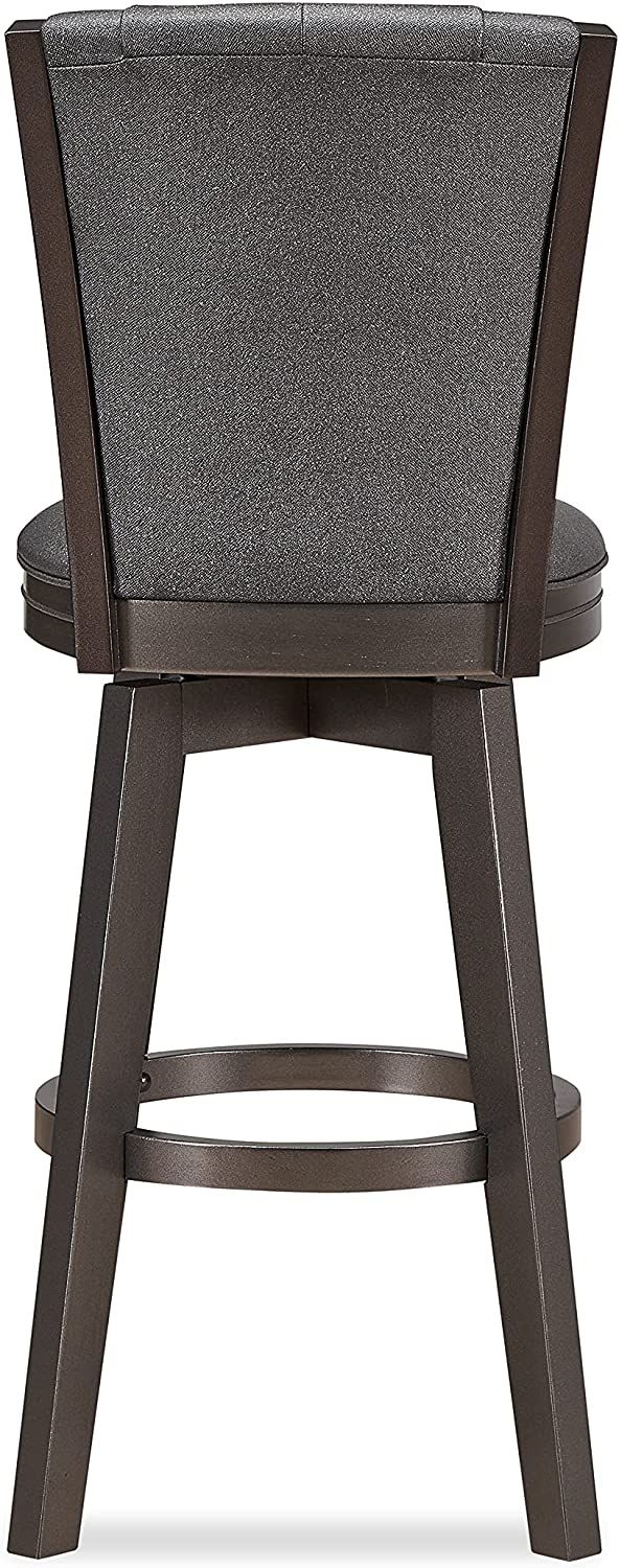 New Classic® Home Furnishings Diva Glitter Gray 24"  Swivel Counter Stool-3