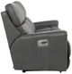 La-Z-Boy® Apollo Blue Grey Leather Power Reclining Sofa with Headrest and Lumbar-4