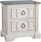 American Woodcrafters 9410 Brighten Antique White/Charcoal Brown Nightstand-0