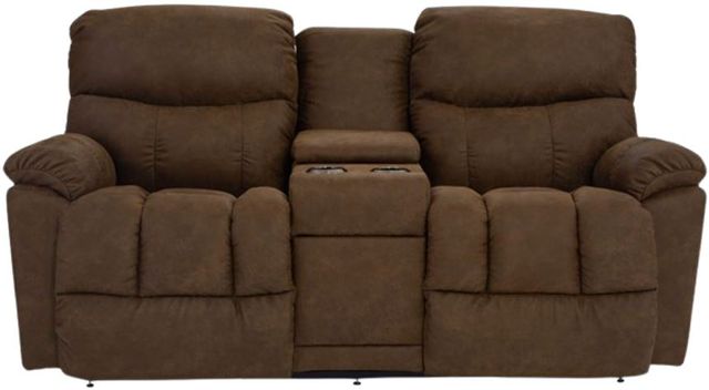 La-Z-Boy® Trouper Whiskey Manual Reclining Loveseat with Console-1