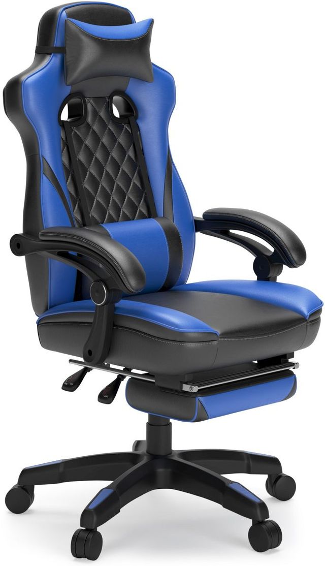 Signature Design by Ashley® Lynxtyn Black/Blue Office Swivel Desk Chair-0