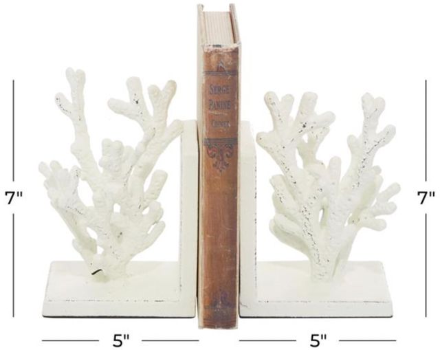 Deco Marche White Coral Bookends-3