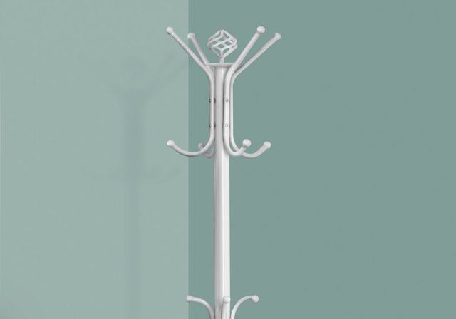 Monarch Specialties Inc. 70" White Metal Coat rack-3