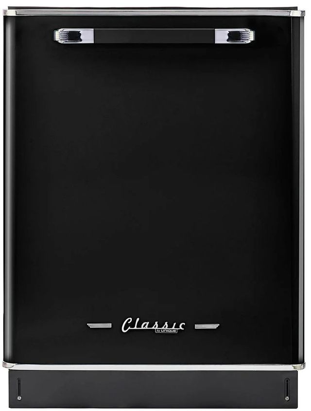Unique® Appliances Classic Retro 24" Midnight Black Built In Dishwasher-0