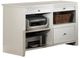 Parker House® Boca 4-Piece Cottage White L-Shaped Office Desk with Credenza and Hutch Set-4