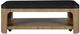 Bernards Calia Black Cocktail Table with Brown Base-2