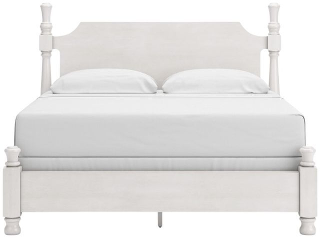 Signature Design by Ashley® Chadworth Antique White King Poster Bed-2