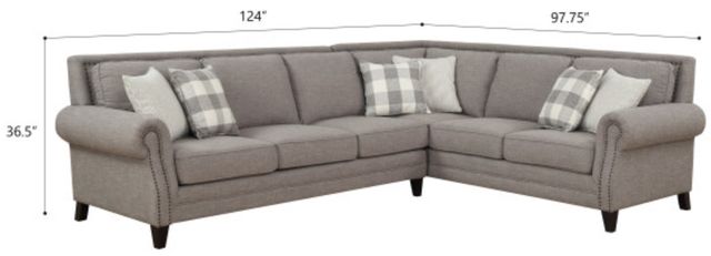 Emerald Home Willow Creek 2-Piece Gray Sectional Set-2