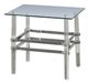 Furniture of America® Trofa Glass Top End Table with Chrome Base -3