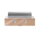 Caliber™ Rockwell Social 42" 2-Burner Champagne Built-In Natural Gas Grill with Polished Chrome Hardware-1