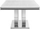Coaster® Kerwin White Glass Top Dining Table with Chrome Base-2