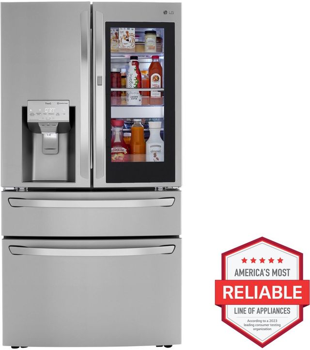 LG 36 in. 29.5 Cu. Ft. PrintProof™ Stainless Steel French Door Refrigerator with CraftIce™-1