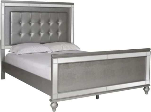 American Wholesale Furniture Valentino 3-Piece Silver Queen Bedroom Set-2