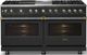 Viking® 5 Series 60" Antique Bronze Pro Style Dual Fuel (NG) Range with Brushed Brass Trim-4