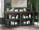 Legacy Classic Vintage Market Barnwood Oak Console Table with Kettle Black Base-3