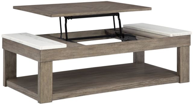 Signature Design by Ashley® Loyaska Grayish Brown Lift Top Cocktail Table-3