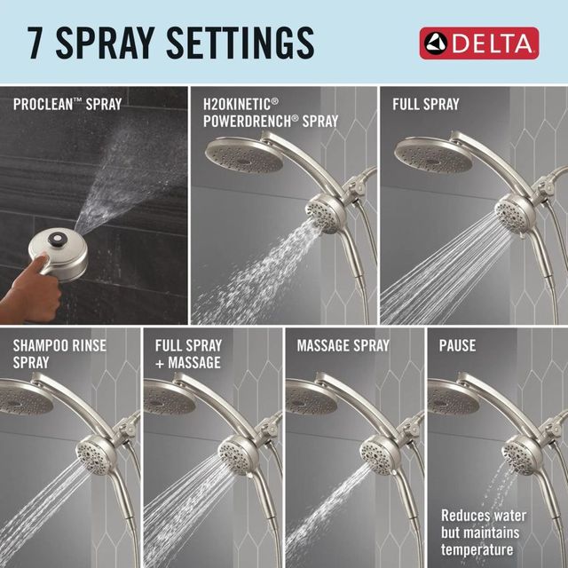 Delta Universal Showering PivotPro™ Lumicoat® Stainless 2.5 GPM 3-in-1 Combination Shower -3