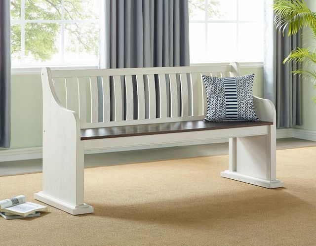 Steve Silver Co. Joanna Ivory/Mocha Dining Bench-1
