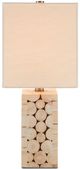 Currey & Company Mimosa Light Beige/Natural Square Table Lamp-3