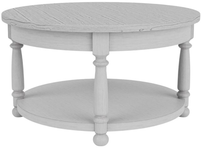 Riverside Furniture Winston Aged Cotton Round Cocktail Table-2