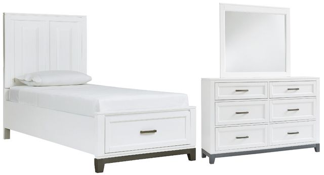 Benchcraft® Brynburg 3-Piece White Twin Youth Storage Panel Bed Set-0
