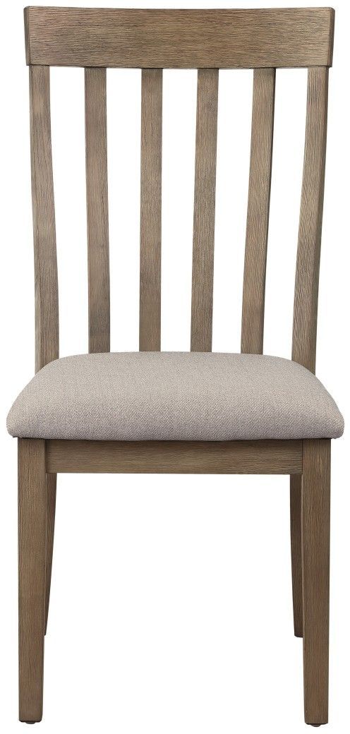 Homelegance® Armhurst Wire Brush Brown Side Chair-2