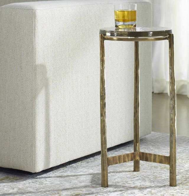 Uttermost® Eternity Antique Brass Accent Table-1