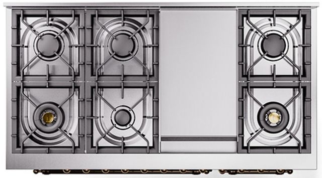 Ilve® Nostalgie II Series 48" White Pro Style Dual Fuel Range-2