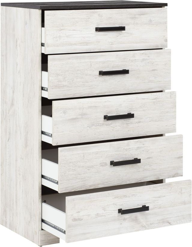 Signature Design by Ashley® Shawburn White/Dark Charcoal Gray Five Drawer Chest-2