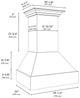 ZLINE 30" Rustic Bright White Finish Wooden Wall Mounted Range Hood-1