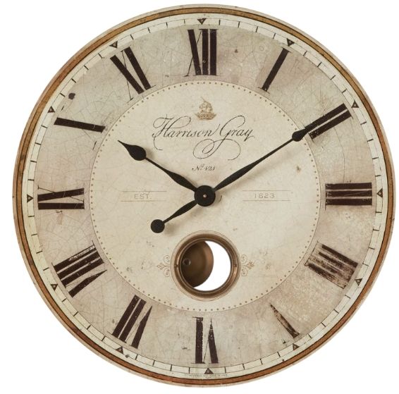Uttermost® Harrison Gray Beige 30" Clock-0