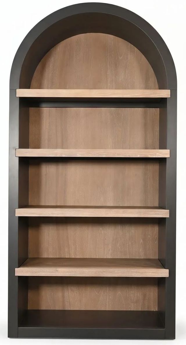 Sunny Designs™ Logan Black Magic/Oak Grove Arched Bookcase-2