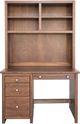 Mako Wood Furniture Inc. Home Office 2-Piece Left Pedestal Desk and Hutch Set-1