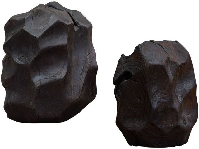 Uttermost® Ember Root 2-Piece Black Sculpture Set-2