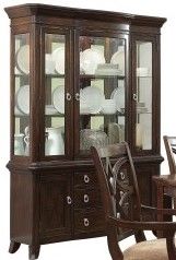 Mazin Furniture Keegan Cherry Buffet & Hutch-2