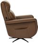 Flexsteel® Haven Riverstone Leather Power Swivel Recliner with Power Headrest and Lumbar-4