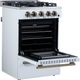 FORNO® Breno Alta Qualita 24" White Freestanding Gas Range-5