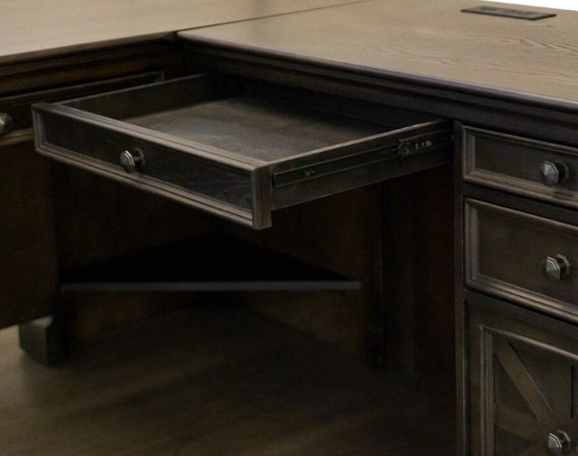 Martin Furniture Kingston Dark Chocolate L-Desk-3