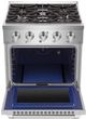 VEZENI Reminiscia 30" Stainless Steel Pro Style Gas Range-2