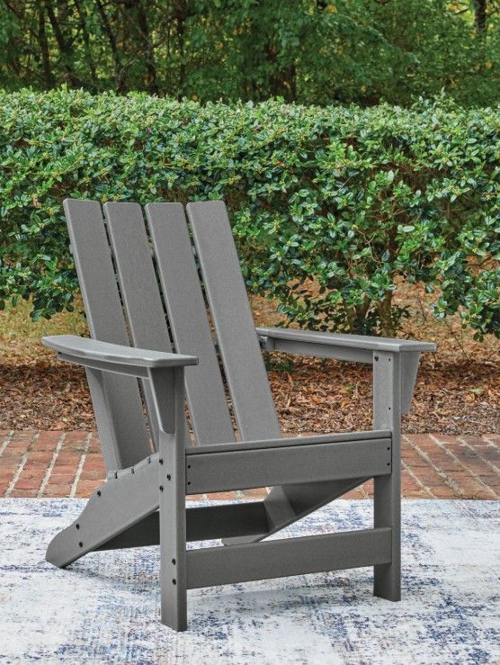 Signature Design by Ashley® Cove Beach Gray Wooden Outdoor Adirondack Chair-1