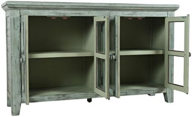 Jofran Inc. Rustic Shores Surfside Blue 4-Door Low Accent Cabinet-3