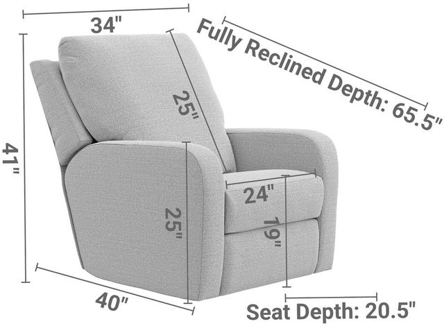 Catnapper® Lullaby Cotton Power Auto Glide Recliner with Power Headrest-1