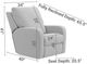 Catnapper® Lullaby Cotton Power Auto Glide Recliner with Power Headrest-1