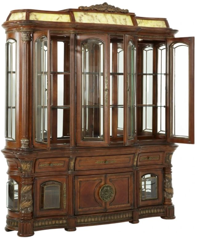 Michael Amini® Villa Valencia 3-Piece Classic Chestnut China Set with Decorative Light Box-2