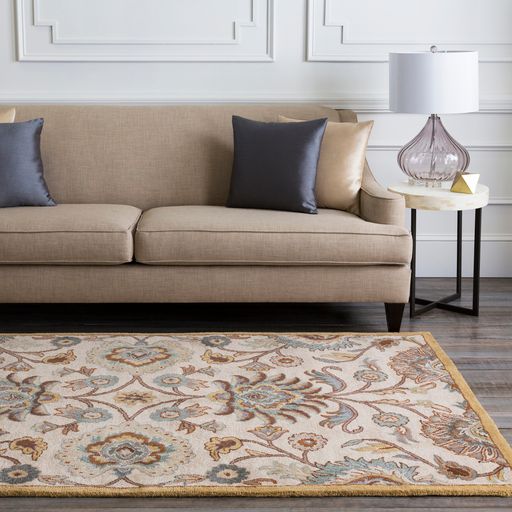 Surya Caesar Beige Multi Floral 5'x8' Area Rug-3