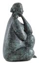 Currey & Company Lady Green/Black Meditating Bronze-1